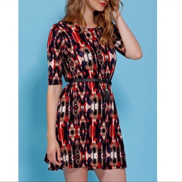 Anthropologie Puella Ikat Print Swing Dress Size XS - Picture 1 of 9